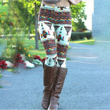 Load image into Gallery viewer, Women Snowflake Deer Print Leggings