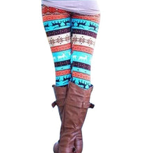 Load image into Gallery viewer, Women Snowflake Deer Print Leggings