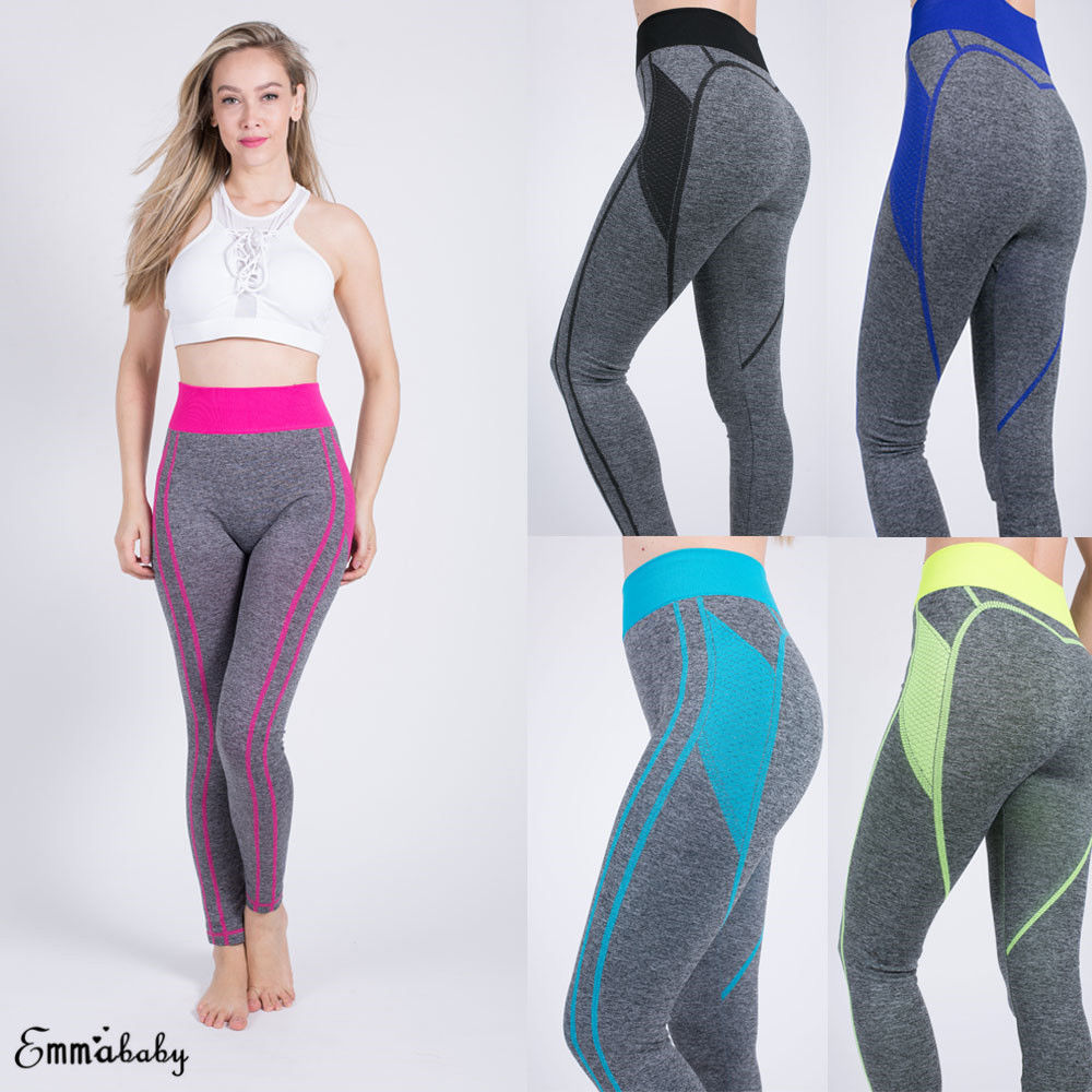 Women Pants High Elastic Fitness Sport Leggings