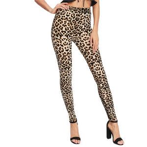 Slim High Waist Elasticity Leopard Printing Leggings